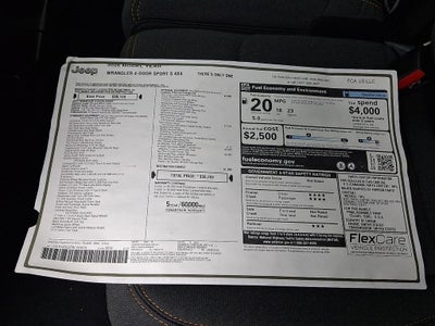 2026 Jeep Wrangler WRANGLER 4-DOOR SPORT S