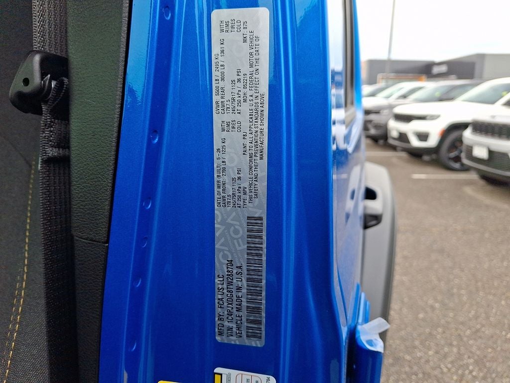 2026 Jeep Wrangler WRANGLER 4-DOOR SPORT S