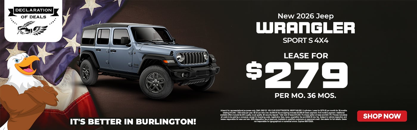 Jeep Wrangler lease deal