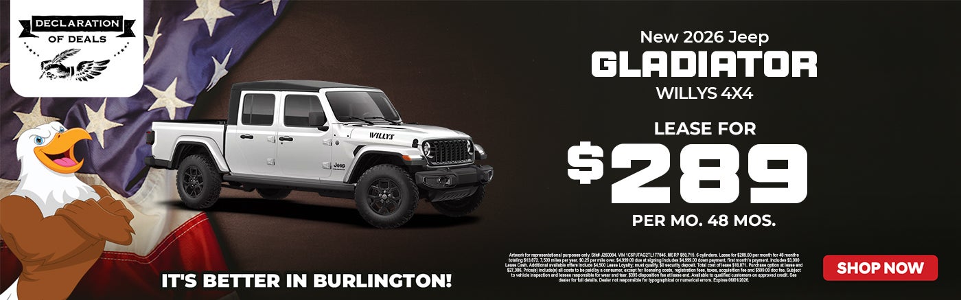 Jeep Gladiator lease deal
